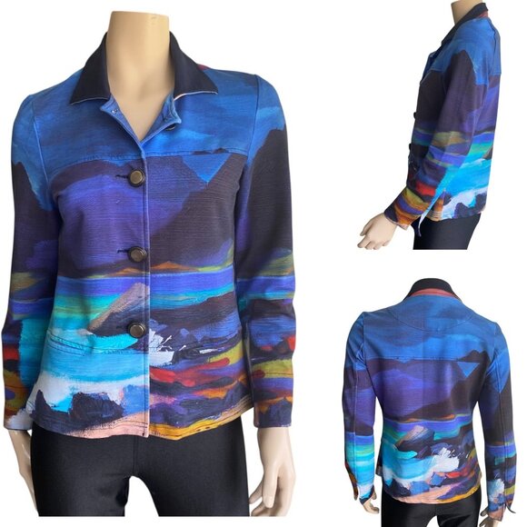 Simply Art Dolcezza Stunning Colourful Blazer Sz Sm - Picture 1 of 12